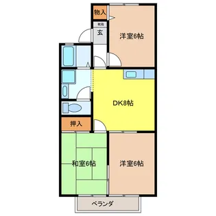 ボナールMusubu 南棟【1階】の間取り