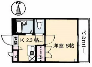 ハッピーハイツ今【2階】の間取り