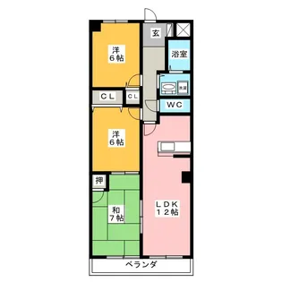カーサ長良パーク【4階】の間取り