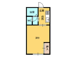 1Kの間取り画像