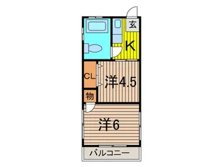 寺田コーポ【3階】の間取り