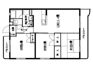 アネックスハイツ一条B棟【2階】の間取り