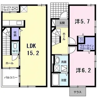 広島県広島市安芸区矢野南5【アパート】の間取り