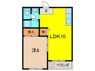 秀明ハイツII【1階】の間取り