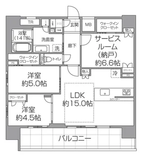プレサンスロジェ岡山駅元町【15階】の間取り