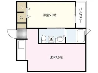 リーベ上東雲【4階】の間取り