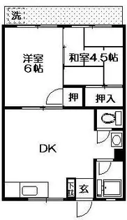 上山コーポ(上山町3-597-5)【1階】の間取り