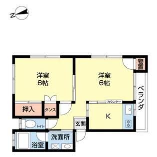 星ヶ丘ハイツII【2階】の間取り