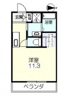 1Rの間取り画像