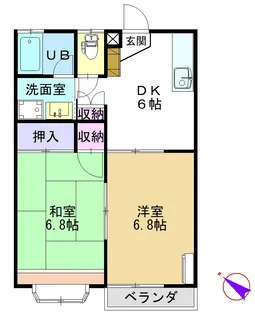 キャッスルハイツ桜町I【2階】の間取り