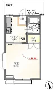 ソシャールハイツB【1階】の間取り