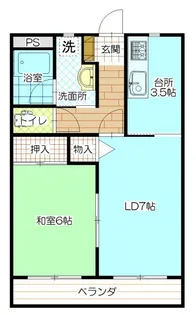 ロイヤルハイツ玉穂III【1階】の間取り