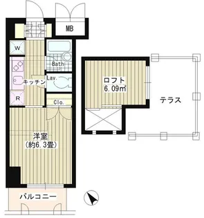 タキミハウス渋谷【6階】の間取り