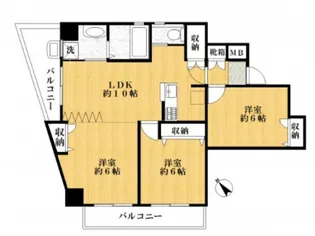 プレジール【6階】の間取り