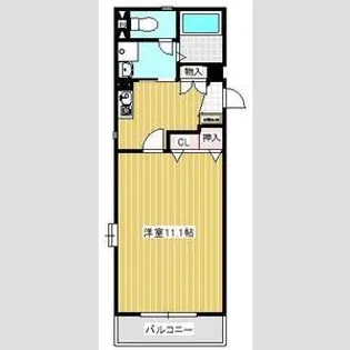 1Kの間取り画像