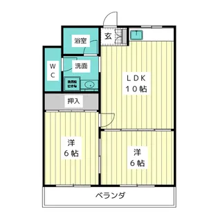 ホワイトヒルズ一社【2階】の間取り
