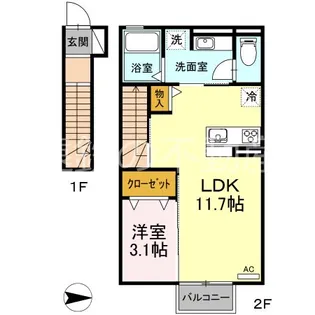エクセル21 V【2階】の間取り