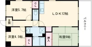 ハピネス北条【4階】の間取り