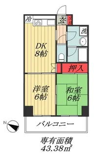 千葉県市川市南八幡3【マンション】の間取り