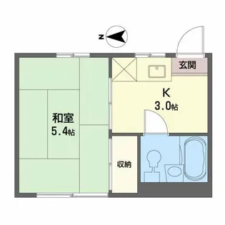 コーポロイヤル【1階】の間取り