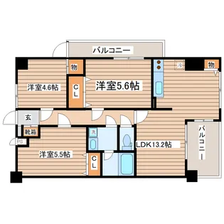 ディアグレイス五輪【3階】の間取り