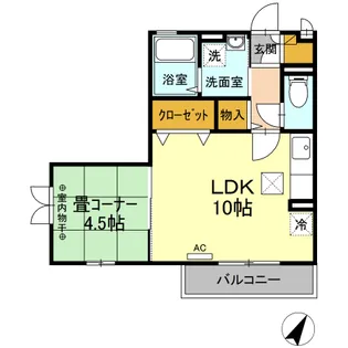 プランドール【1階】の間取り