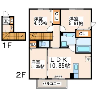 サンヴィータ花園【2階】の間取り