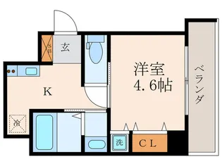 フレイヴァレジデンス尼崎III【3階】の間取り