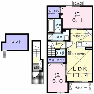スプリング コート【2階】の間取り