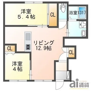 東京都東久留米市南沢3【アパート】の間取り