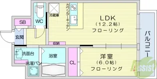 パルメゾン長町【6階】の間取り