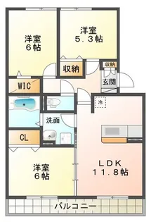 グランドマーニ A棟【2階】の間取り