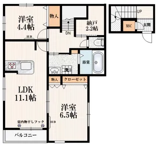 フラッツ上目黒【2階】の間取り