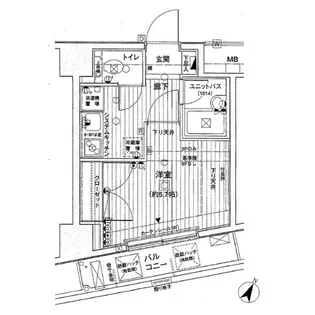 ソアブール日本橋【6階】の間取り