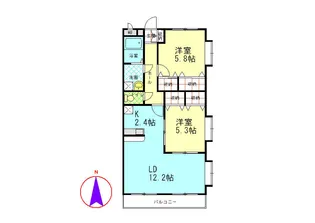 ピュアタウンII【2階】の間取り