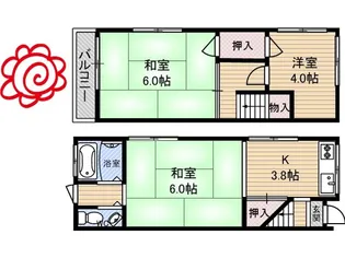 大阪府大阪市鶴見区今津南4【一戸建】の間取り