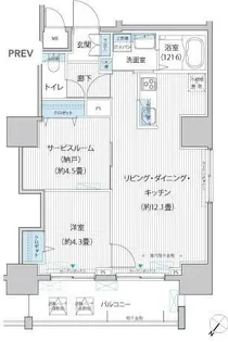 グランデュール富士【10階】の間取り
