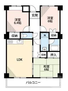 エクセル千里三番館【3階】の間取り