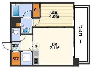 ジオエント梅田北リバーフロント【10階】の間取り