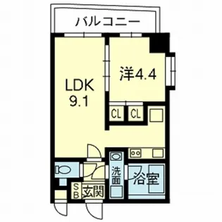 ライズ呉服【5階】の間取り