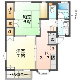 レジデンス北栗林【2階】の間取り