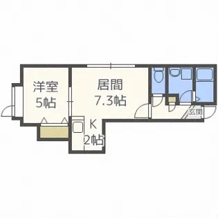 北海道札幌市西区八軒七条西8【アパート】の間取り