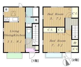 東京都府中市住吉町4【一戸建】の間取り