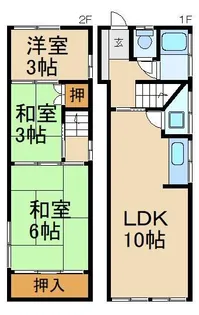 大阪府寝屋川市田井町【一戸建】の間取り