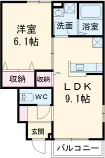 プリマヴェーラ佐野【1階】の間取り