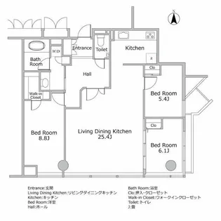 浜松町スクエア studio【20階】の間取り