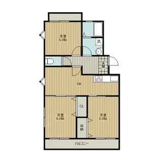 スカイタウン南町【1階】の間取り