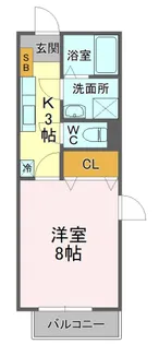 エミネンス水落【1階】の間取り