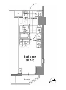 パークハビオ新橋【9階】の間取り