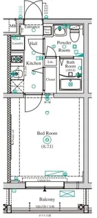 ヴァレッシア曳舟アンベリール【1階】の間取り